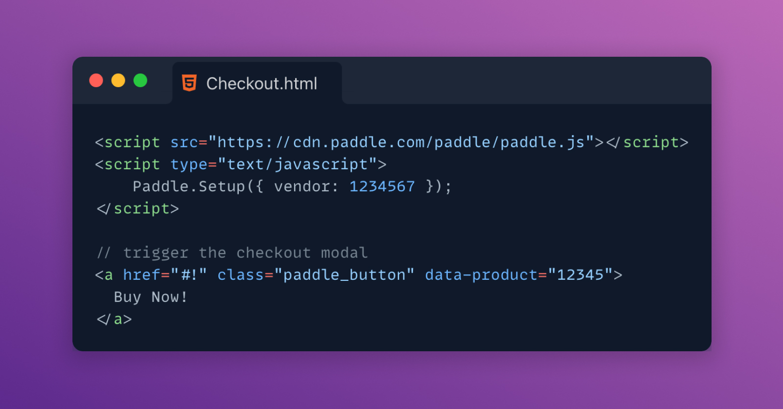 Paddle JavaScript checkout